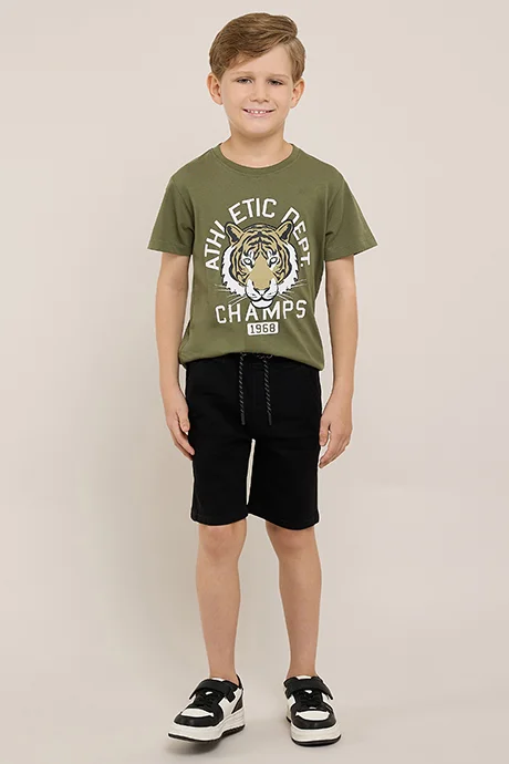 أر أند بي Solid Shorts with Drawstring Waist