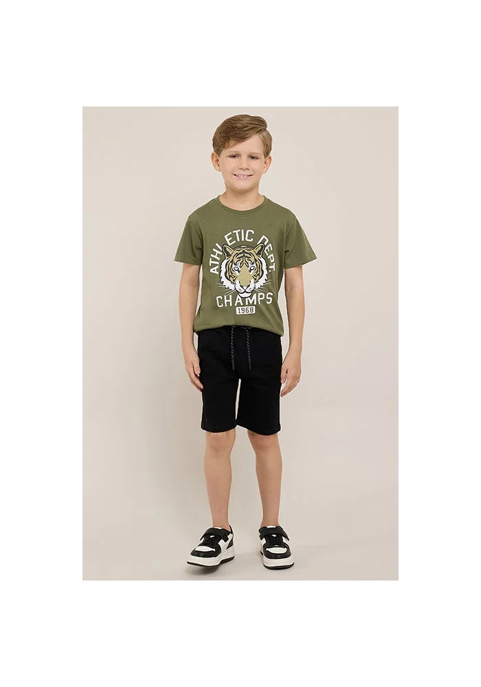 أر أند بي Solid Shorts with Drawstring Waist