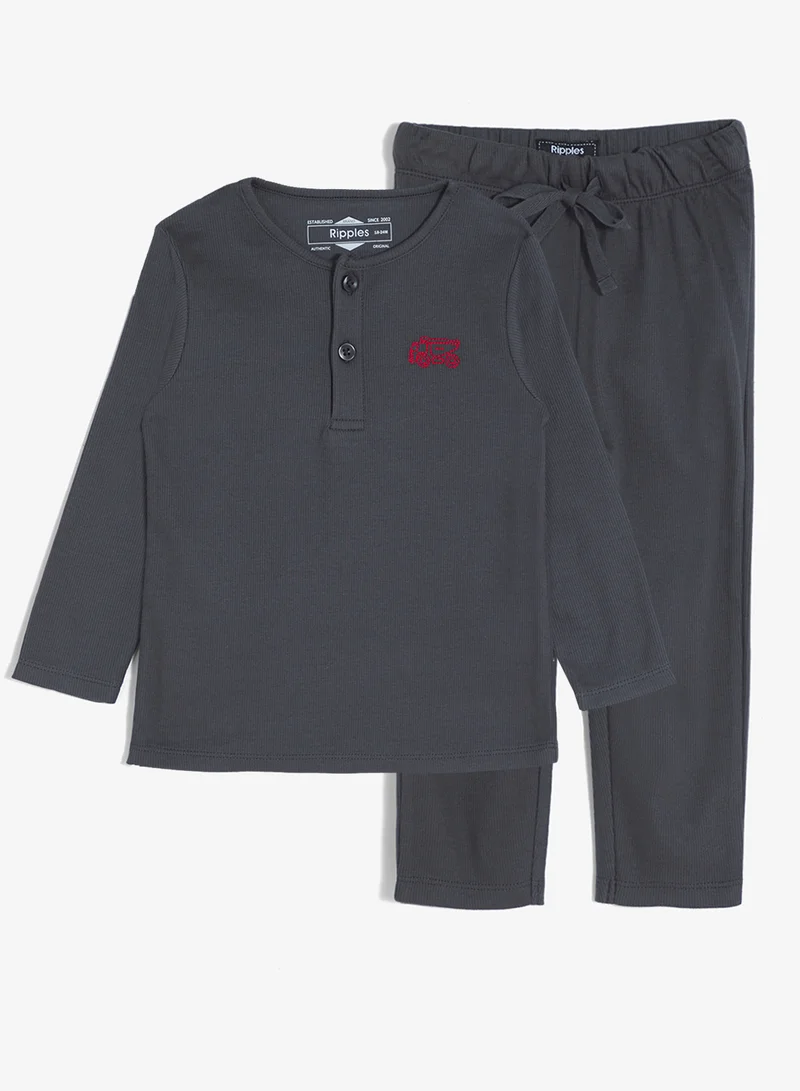 ريبلز مع نمشي طقم بيجامة للأولاد بأكمام طويلة