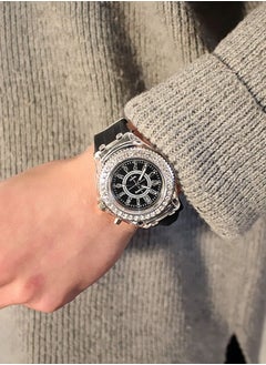 Geneva LED Jelly Silicone Luminous Diamond Fashion Trend Men or Women Watch  - Image 4