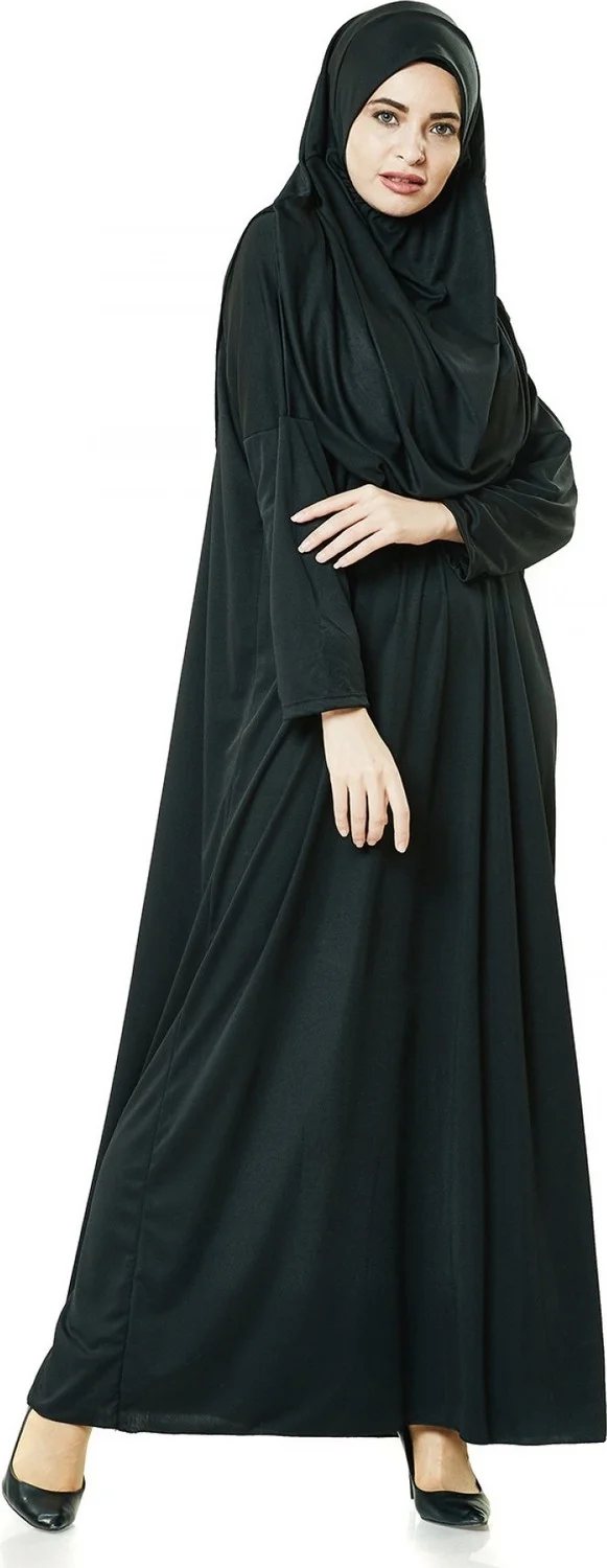 İhvan Ihvan Black Prayer Dress - Kaaba Motif Prayer Mat and Prayer Beads - Worship Set