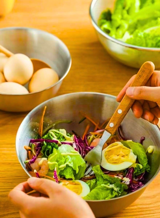 Chase Up Stainless Steel Mixing Bowls-3 Packs Small Thicker Stainless Steel Flat Bottom Mixing Bowls Set, Home, Refrigerator, and Kitchen Food Storage Organizers - Image 3