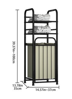 BLOOMING TIME 2 Compartments Freestanding Laundry Basket with Removable Waterproof Liner for Bathroom Laundry Room Bedroom  - Image 2
