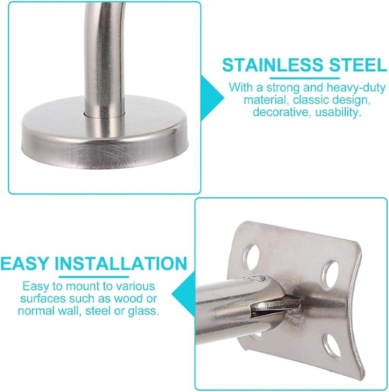 Stainless Steel Handrail Brackets 5 Pack Swivel Support For Deck Rails And Stairways - Image 5