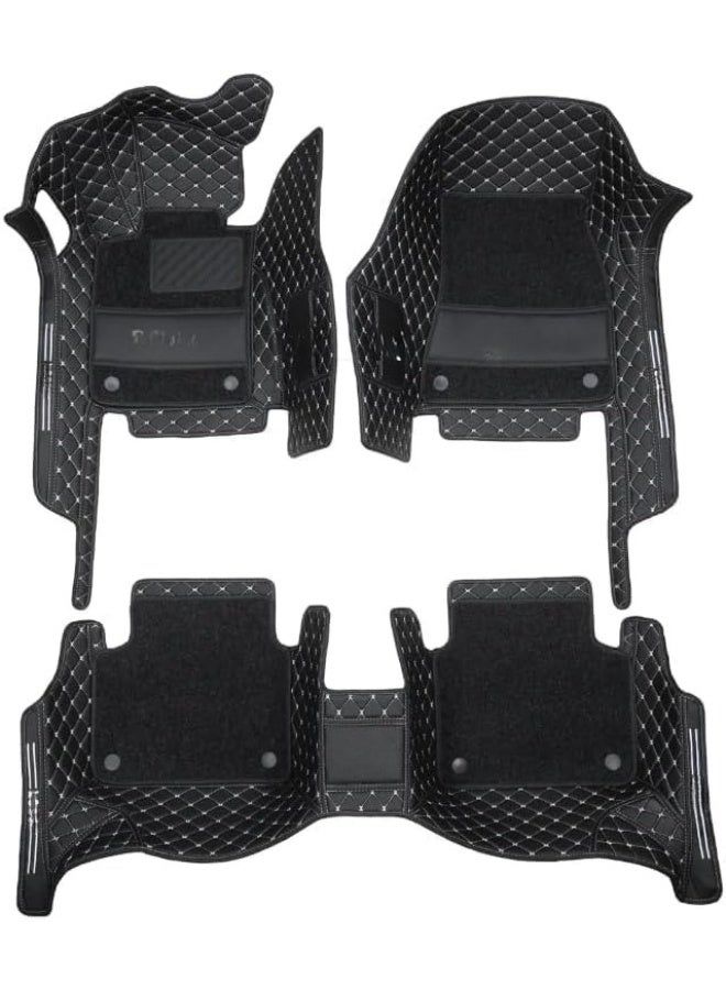9D Luxury Leather Car Floor Mats for Large Luxury Sedans 2010–2022 | Full Protection for Car Floors, Water and Dust Resistant | Heavy-Duty Floor Liner - Image 1
