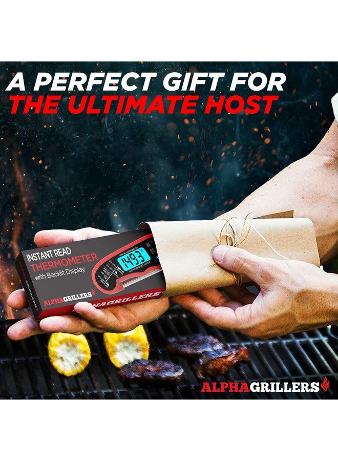 ألفا جريلرز مقياس حرارة اللحوم الرقمي من ألفا جريلرز - مقياس حرارة الطعام الفوري للقراءة للطهي والشواء ومقلاة الهواء ومسبار الشواية وأدوات المطبخ الأساسية وملحقات الشواء وهدايا الشواء للرجال والأب وعيد الأب - Image 5