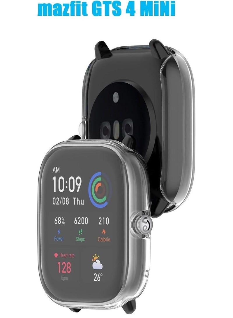Amazfit GTS4 Mini Smart Watch Soft Plating TPU Bumper Protective Case - Clear - Image 1