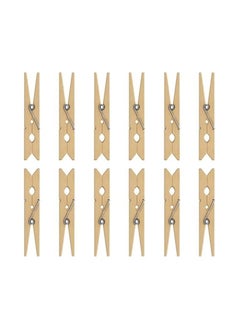 VIO 50 Pcs Wooden Clothes Pegs Rust Stain Resistant Washing Line Strong Durable Laundry Rack Cloth Clips Eco Friendly Strong Grip Bamboo Pegs DIY Projects Crafts for Home Nursery School  - Image 1