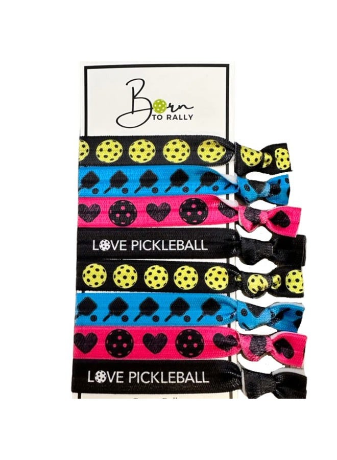 Sportybella Hair Ties and Accessories for Pickleball Players - No Crease Elastics Set, Ponytail Holders, Gifts for Women, Teens, and Girls - Image 1