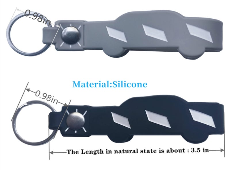 RUNZUIE 2Pcs 5 Buttons Silicone Smart Remote Key Fob Cover Compatible with 2024 2023 Nissan Pathfinder Rogue (Black/Gray) - Image 5