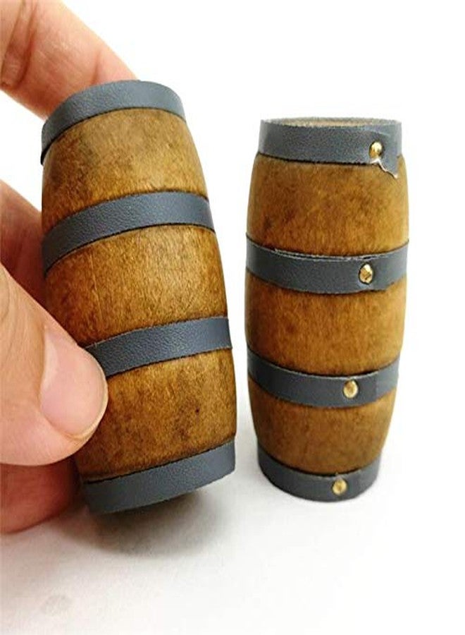 EatingBiting 1:12 Doll Mini House Christmas House Miniature Furniture Beer Barrel Cask Beer Keg Beer Mug 3Pcs Set (1 Beer Barrel & 2 Cup) Photography Props House Ornaments - Image 4