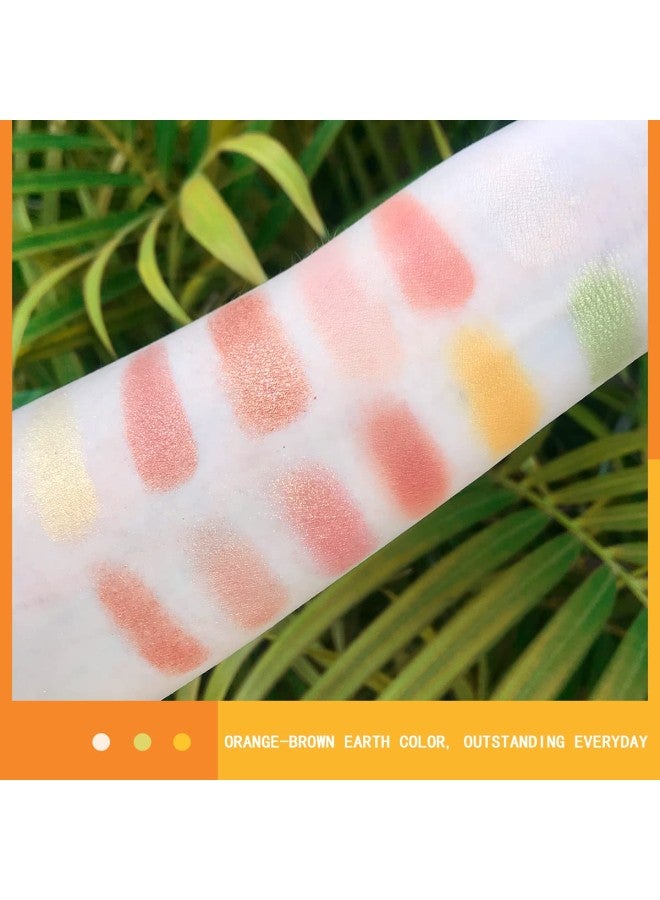 klarako Matte Shimmer Eyeshadow Pallete Long Lasting Glitter Bulk Eye Shadow 12 Colorful High Pigmented Makeup Gift Set for Women Girls (LA5002 Maple Leaf)