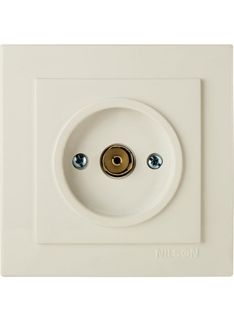 Touran Cream TV Socket with End