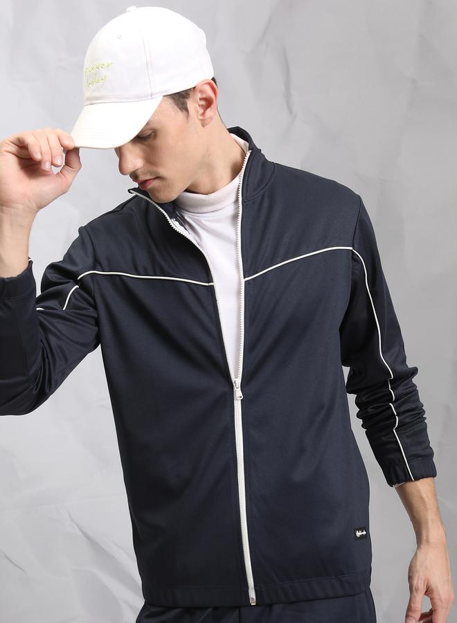 هاي لاندر سويت شيرت بتفاصيل محزوزة وسحَّاب غلق - Image 1