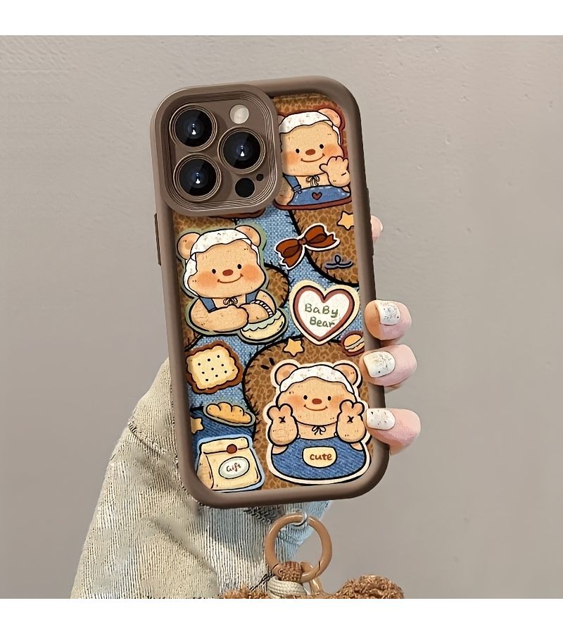 Shockproof Mixed Color TPU Phone Case With Plush Lanyard For iPhone 17 Pro Max - Image 5