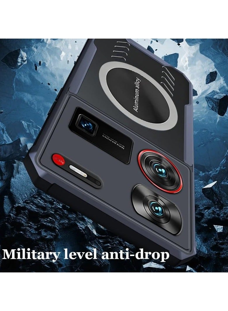 Case Compatible with ZTE Nubia Z60 Ultra, Hole Heat Dissipation Case Hybrid Transparent TPU Bumper Aluminum Alloy Cooling Cover for Nubia Z60 Ultra - Image 5