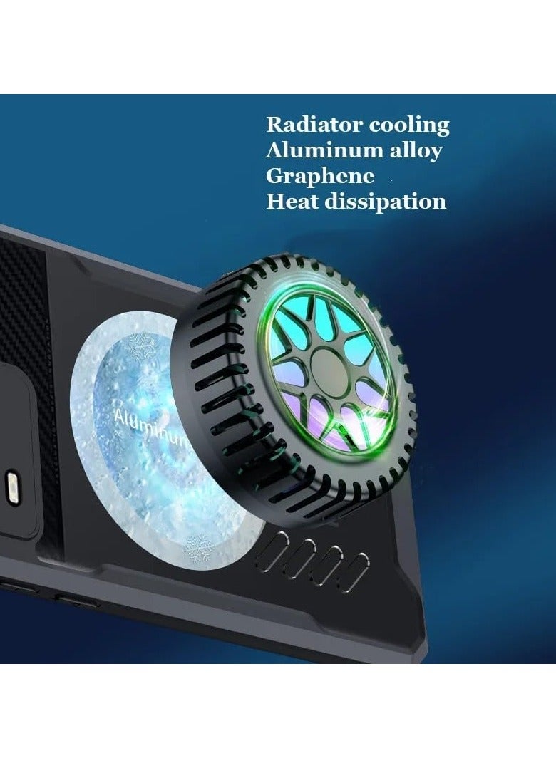 Case Compatible with ZTE Nubia Z60 Ultra, Hole Heat Dissipation Case Hybrid Transparent TPU Bumper Aluminum Alloy Cooling Cover for Nubia Z60 Ultra - Image 4