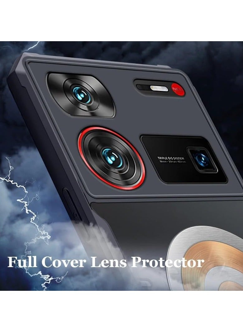 Case Compatible with ZTE Nubia Z60 Ultra, Hole Heat Dissipation Case Hybrid Transparent TPU Bumper Aluminum Alloy Cooling Cover for Nubia Z60 Ultra - Image 3