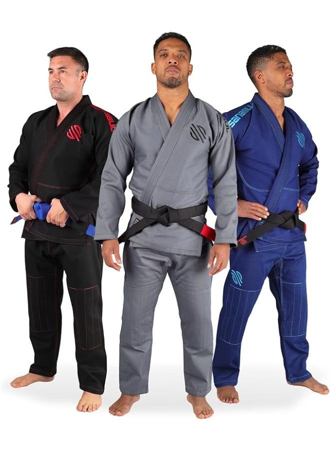 Sanabul Essential BJJ Gi for Men | Brazilian Jiu Jitsu Gi BJJ | Lightweight, Preshrunk Cotton Fabric | IBJJF Approved, Gary - Image 1