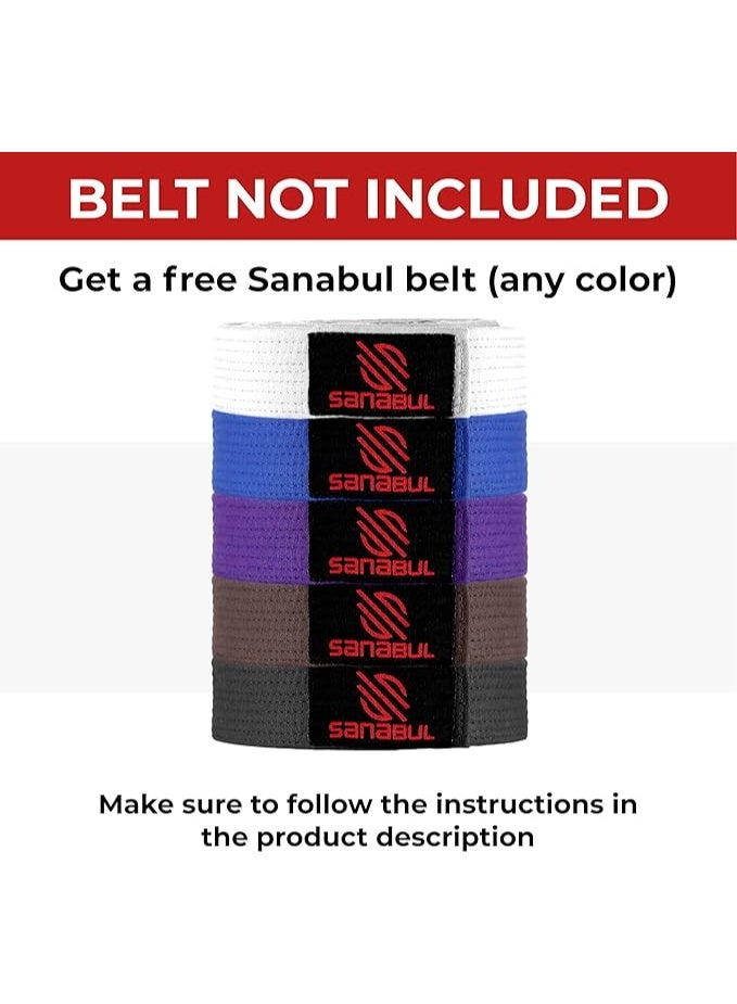 Sanabul Essential BJJ Gi for Men | Brazilian Jiu Jitsu Gi BJJ | Lightweight, Preshrunk Cotton Fabric | IBJJF Approved, Gary - Image 5