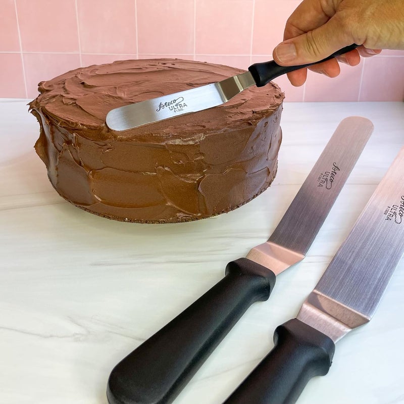 Ateco Ultra Offset Spatula with 4.25" x 0.75" Stainless Steel Blade, 4½", Silver - Image 4