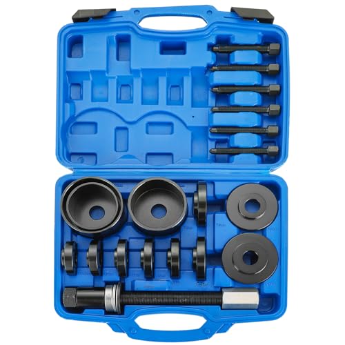 NYXOVA 19pcs Front Wheel Drive Bearing Removal Installation Service Tool Kit, Wheel Bearing Removal Kit, Bearing Removal Install Adapter Puller Pulley Service Tool Kit - Image 1