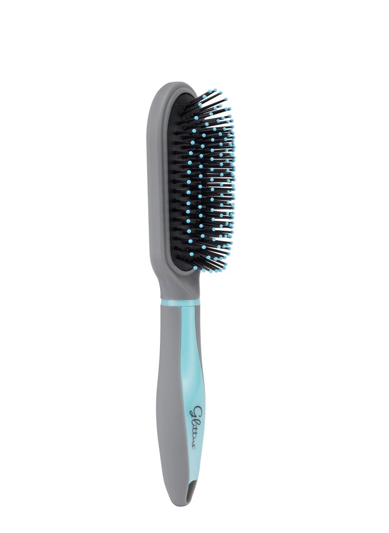 Glitters - Hair Brushes for Men Women, Hole Design Hair Blow Drying Styling Brush Curve Brush Barber Brush for Long, Thick, Thin, Curly Hair, Slicked-back Hair - Image 1