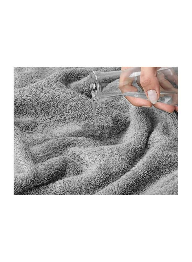 Safi Plus Towel Set 3 Piece Luxury Hotel Quality 600 GSM 100% Genuine Combed Cotton, Super Soft & Absorbent Family Bath Towels -  1 Bath Towel, 1 Hand Towel, 1 Washcloth - Light Grey - Image 4