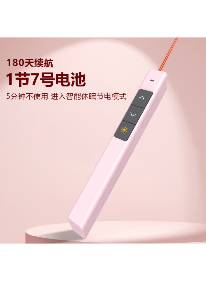 Norwii 360-degree Control Laser Page-turning Pen For Teachers, 100-meter Long-range Remote Ppt Wireless Presenter Projection Pen Cat-whisker Electronic Pen N26 Red Light Pink - Image 4