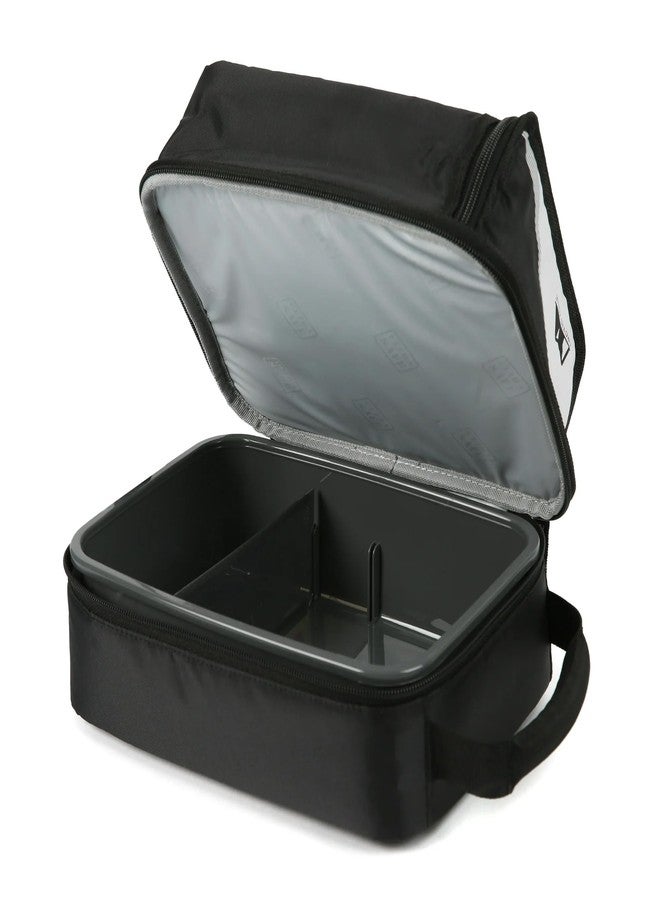 Arctic Zone Expandable HardBody Lunch Box, Black/White | Insulated Upright Cooler with Hard Liner, Adjustable Divider, Easy Clean, Leak-Resistant - Image 3