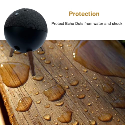 Taojavin Real Wooden Tripod Stand for Alexa Echo Dots (4th Gen)(5th Gen), Wood Stand Holder with Metal Frame and Silicone pod Feets Secure Stable Wooden Mount Holder for Echo Dot Accessories (only Stand) - Image 4