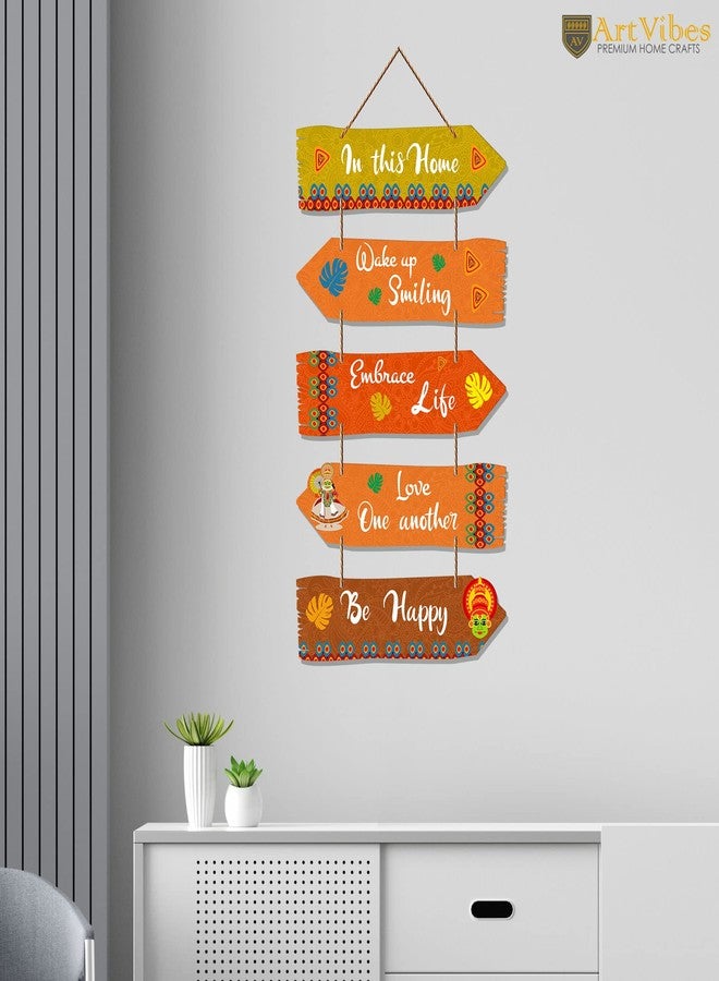 آرتفيب مجموعة من 5 قطع فنية جدارية مزخرفة من Artvibes Home، مصنوعة من خشب MDF، تُعلق على الحائط، مثالية لغرفة المعيشة أو غرفة النوم. هدية رائعة! مجموعة من 5 قطع فنية عصرية لتزيين المنزل (Wh_7310N). - Image 4