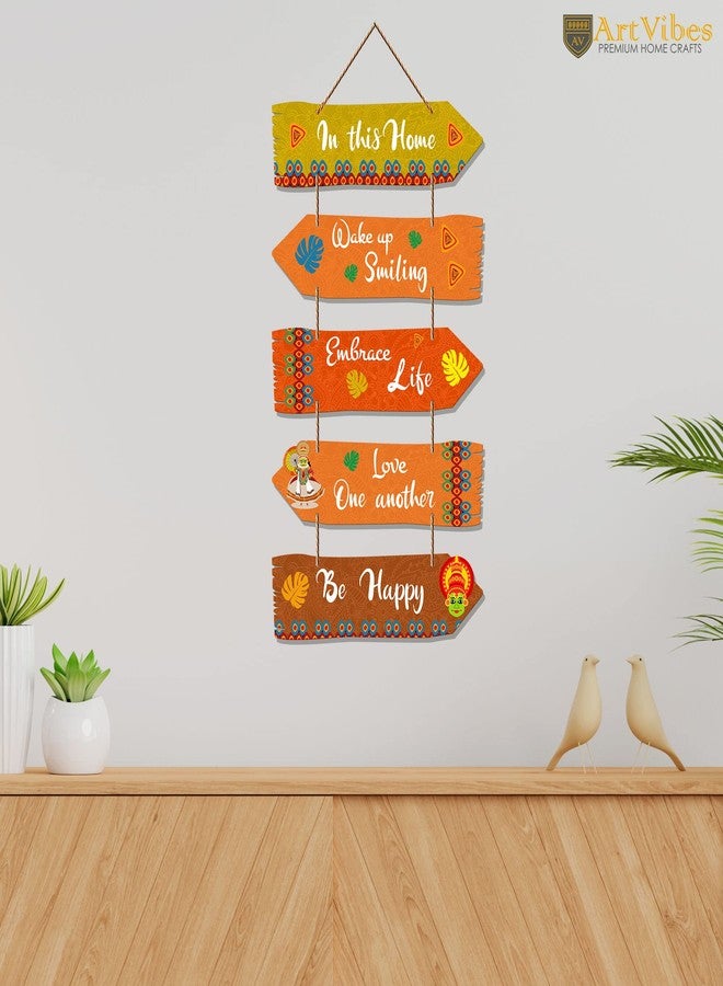 آرتفيب مجموعة من 5 قطع فنية جدارية مزخرفة من Artvibes Home، مصنوعة من خشب MDF، تُعلق على الحائط، مثالية لغرفة المعيشة أو غرفة النوم. هدية رائعة! مجموعة من 5 قطع فنية عصرية لتزيين المنزل (Wh_7310N). - Image 2