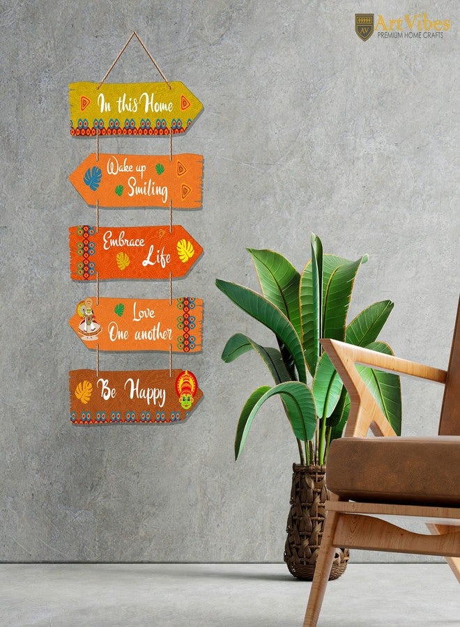 آرتفيب مجموعة من 5 قطع فنية جدارية مزخرفة من Artvibes Home، مصنوعة من خشب MDF، تُعلق على الحائط، مثالية لغرفة المعيشة أو غرفة النوم. هدية رائعة! مجموعة من 5 قطع فنية عصرية لتزيين المنزل (Wh_7310N). - Image 3