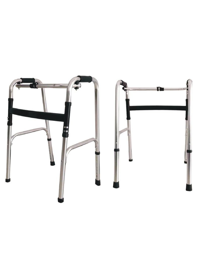 STARMED - StarMed Aluminium Single Bend Walker, Adjustable Height, Lightweight Walking Support, button bend - Image 1
