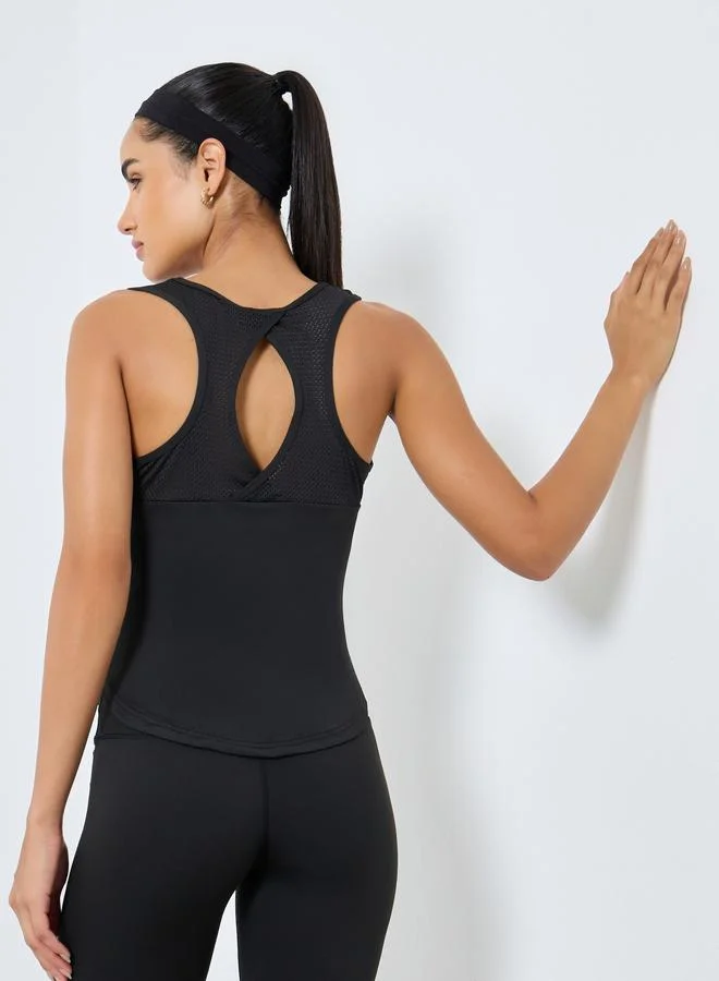 Styli Active Peep Racerback Tank