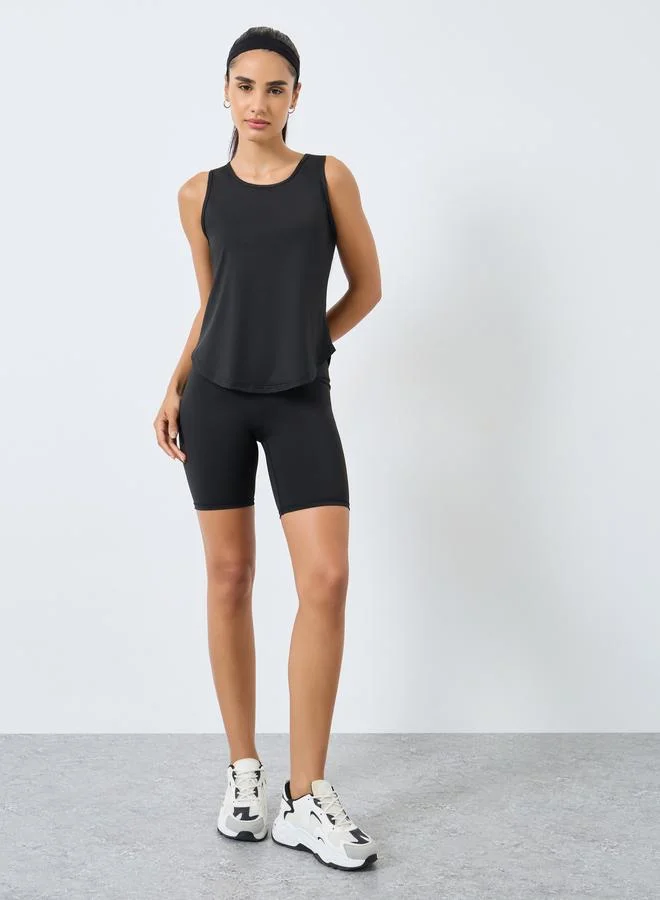Styli Active Peep Racerback Tank