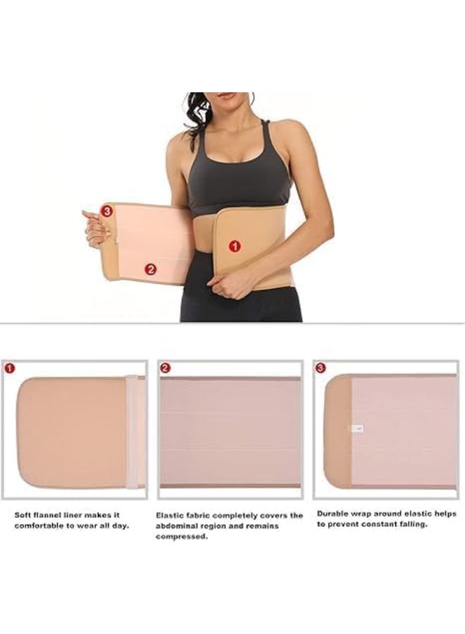 كورسيه بطني مرن قابل للتعديل – دعامة ضغط للبطن بعد العمليات الجراحية – خفيف وناعم وقابل للتنفس – بيج فاتح - Image 4