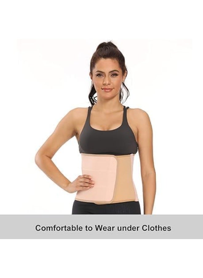 كورسيه بطني مرن قابل للتعديل – دعامة ضغط للبطن بعد العمليات الجراحية – خفيف وناعم وقابل للتنفس – بيج فاتح - Image 3