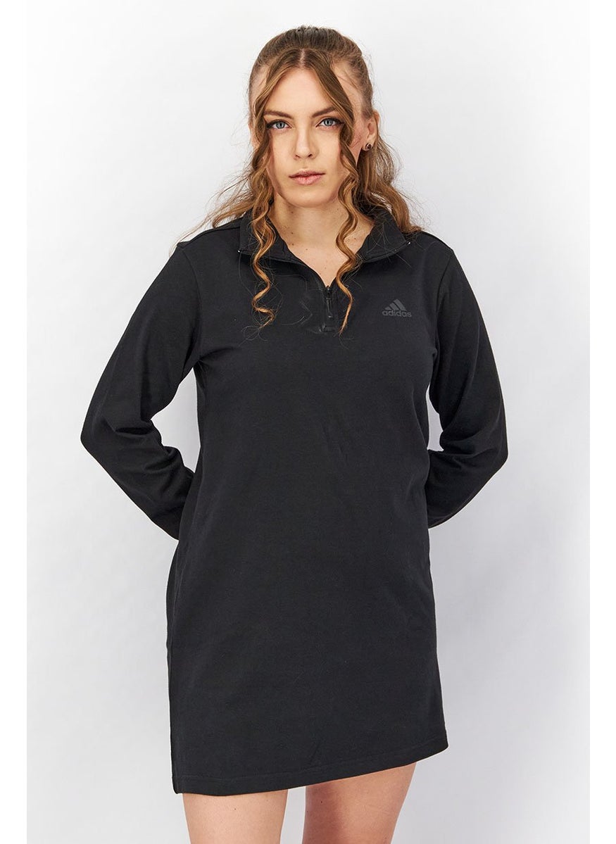 Adidas Women Long Sleeve Unleash Confidence Dress, Black  - Image 1