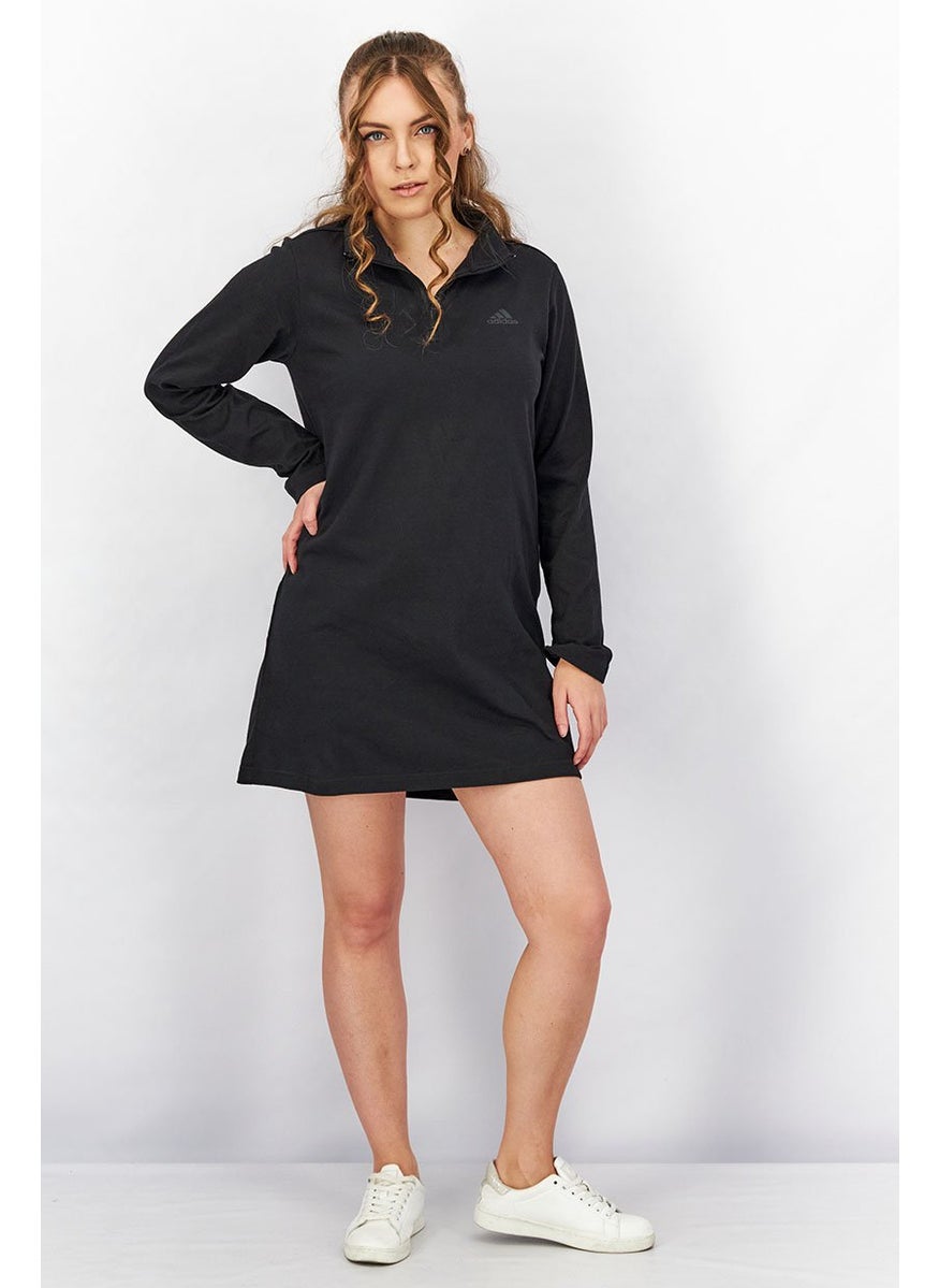 Adidas Women Long Sleeve Unleash Confidence Dress, Black  - Image 2