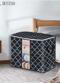 DUNISO 3-Piece Large Capacity Foldable Storage Bag with Clear Window Clothes Storage Bins Storage Containers with Durable Handles Thick Fabric for Blanket Comforter Clothing Bedding  - Image 5