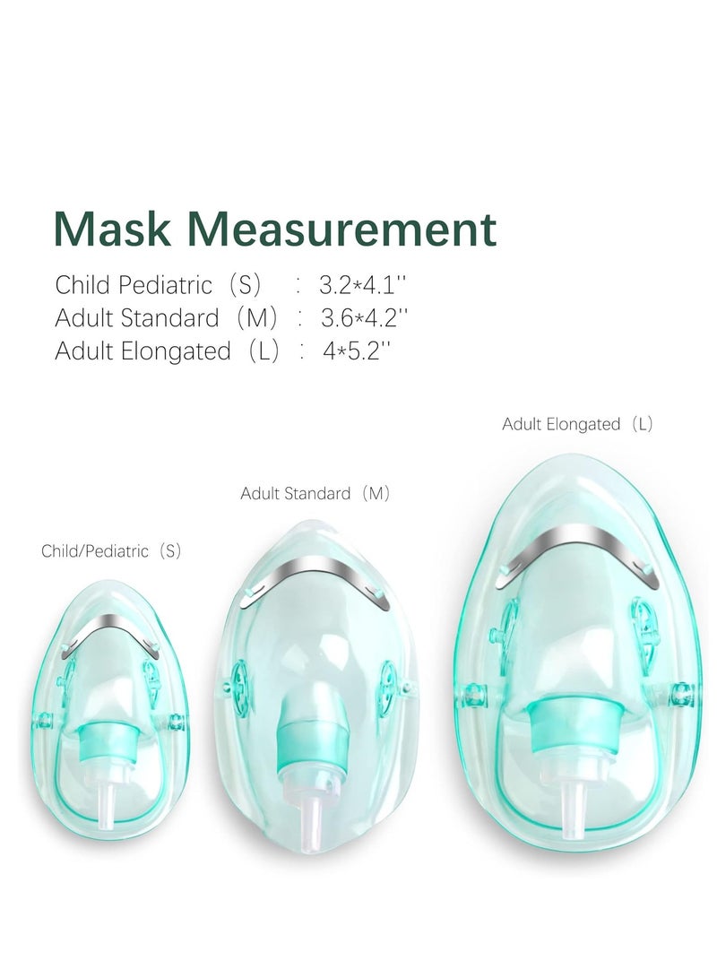 BIONEX 3 Pack Oxygen Mask for Face Adult with 6x6 Tube & Adjustable Elastic Strap - Image 3