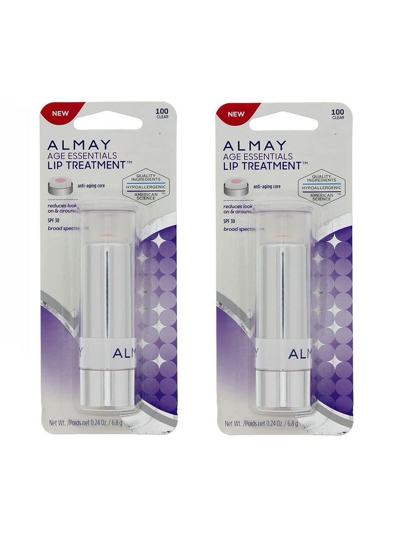 Almay Almay A Pack of 2 Almay Age Essentials Lip Treatment Clear 100 