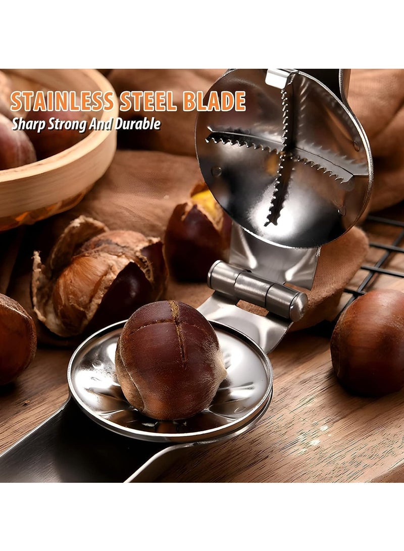 KASTWAVE Nutcracker Chestnut Clip Nut Cracker Sheller Walnut Pliers Metal Nut Opener Plier Multifunctional Chestnut Opener Nut 304 Stainless Steel Kitchen Tools  - Image 3