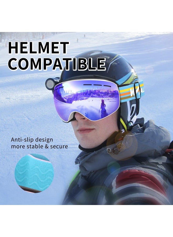 Whale - Ski Goggles Otg Over Glasses Snowboard Goggles For Men Women Adult Anti Fog Snow Goggles 100% Uv Protection Modern Spherical Lens - Image 1
