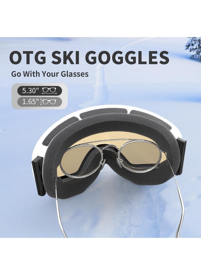 Whale - Ski Goggles Otg Over Glasses Snowboard Goggles For Men Women Adult Anti Fog Snow Goggles 100% Uv Protection Modern Spherical Lens - Image 1