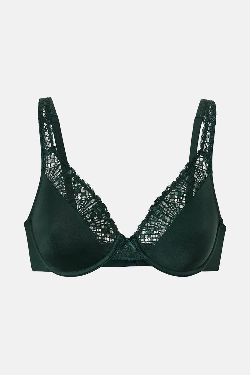 Tchibo سوتيان نسائي مع سلك غير مبطن من الدانتيل، أخضر - Image 3