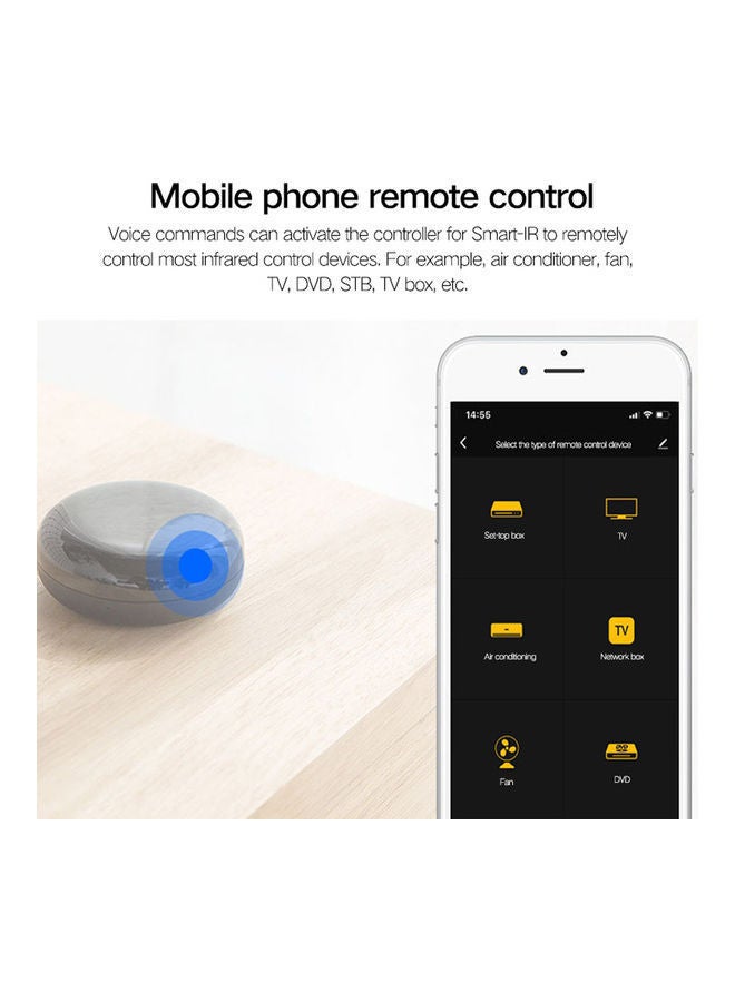 NIBEMINENT WiFi Household Multi-functional Wireless Remote Control Compatible Black 7.00 x 4.80 7.00cm - Image 5