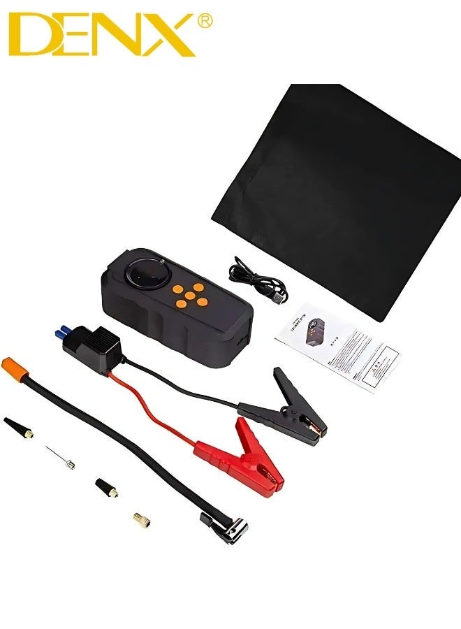 Denx Portable Car Jump Starter Battery, 6000mAh with Built-in Air Blower - Image 1